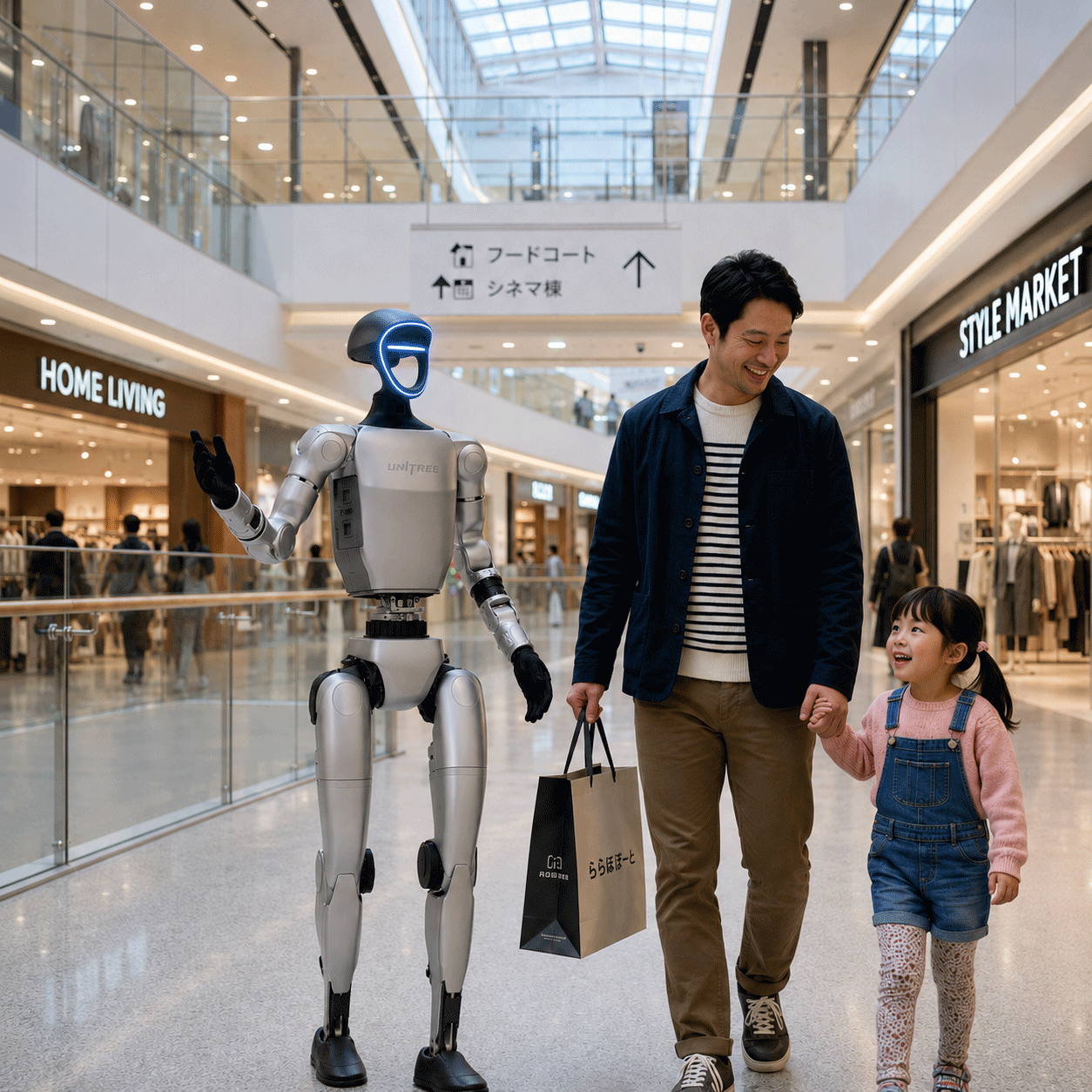 Robot Guiding Customers